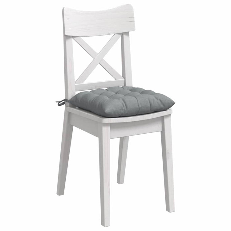 VidaXL coussins de siège 4 pcs gris clair 40 x 40 x 6 cm tissu