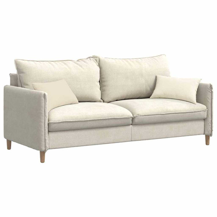 VidaXL coussins de canapé 2 pièces crème 50 x 30 cm tissu corde