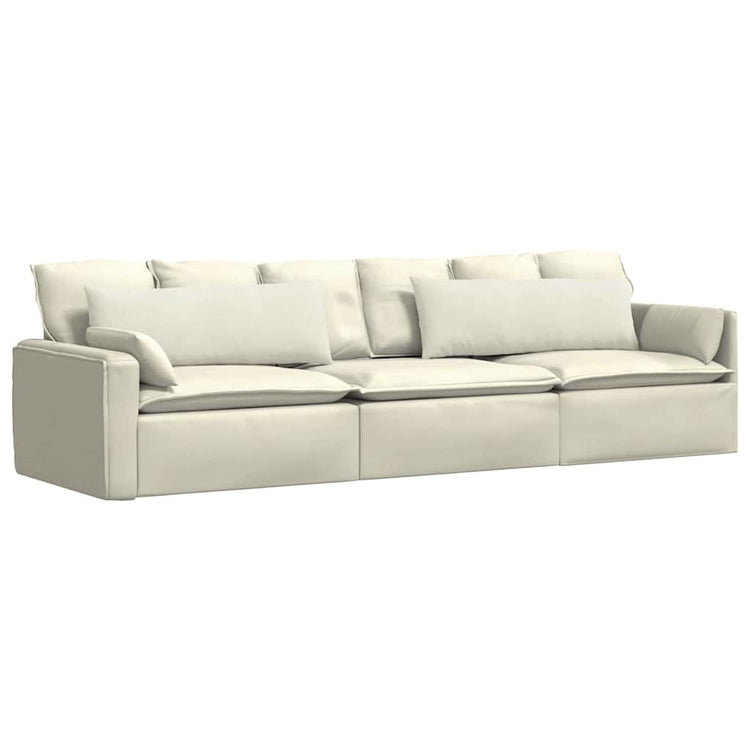 VidaXL coussins de canapé 2 pièces crème 120 x 40 cm tissu corde