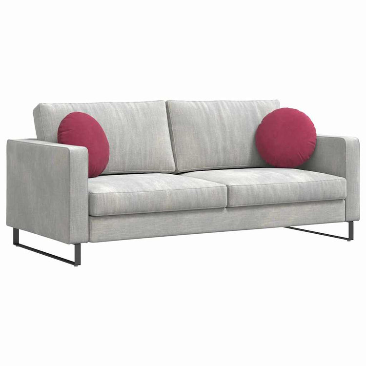 Vidaxx coussins d'assise 2 pièces rouge vin ø 40 x 13 cm velours