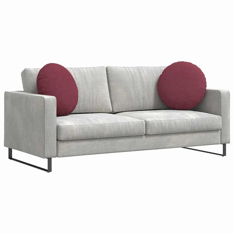 Vidaxx coussins d'assise 2 pcs rouge vin ø50 x 19 cm tissu