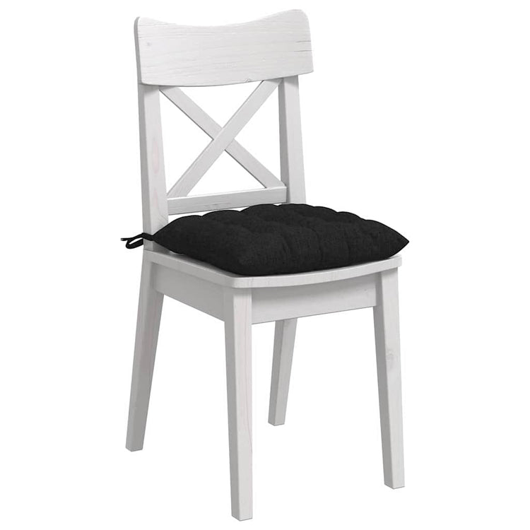 VidaXL coussins de siège 4 pcs noir 40 x 40 x 6 cm tissu