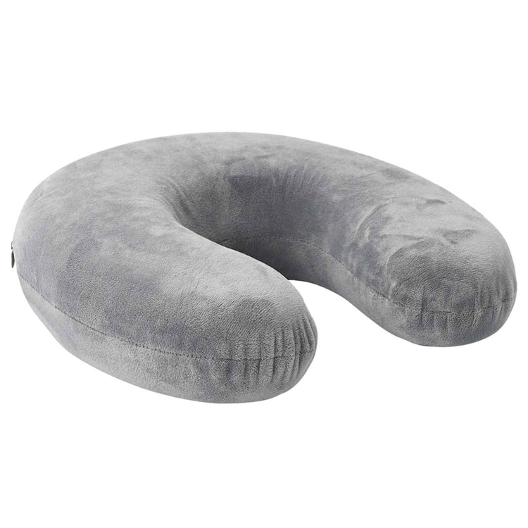 Vidaxx oreiller de voyage pour le cou gris 27 x 27 x 8,5 cm velours