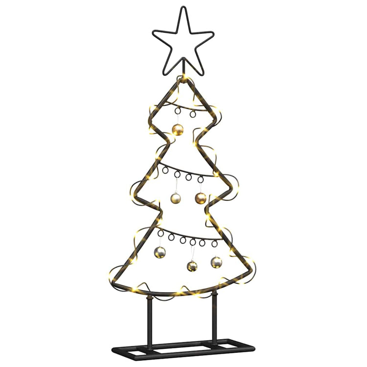 VidaXL sapin de Noël en métal avec acier noir standard 60 cm
