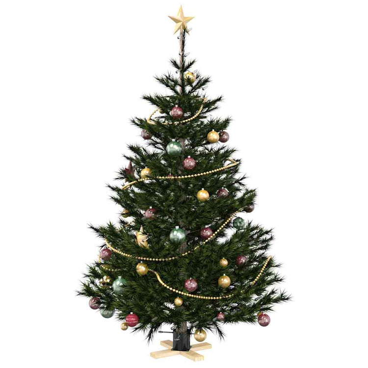 Vidaxx Support pour sapin de Noël noir 50 x 50 x 16 cm en bois de pin massif