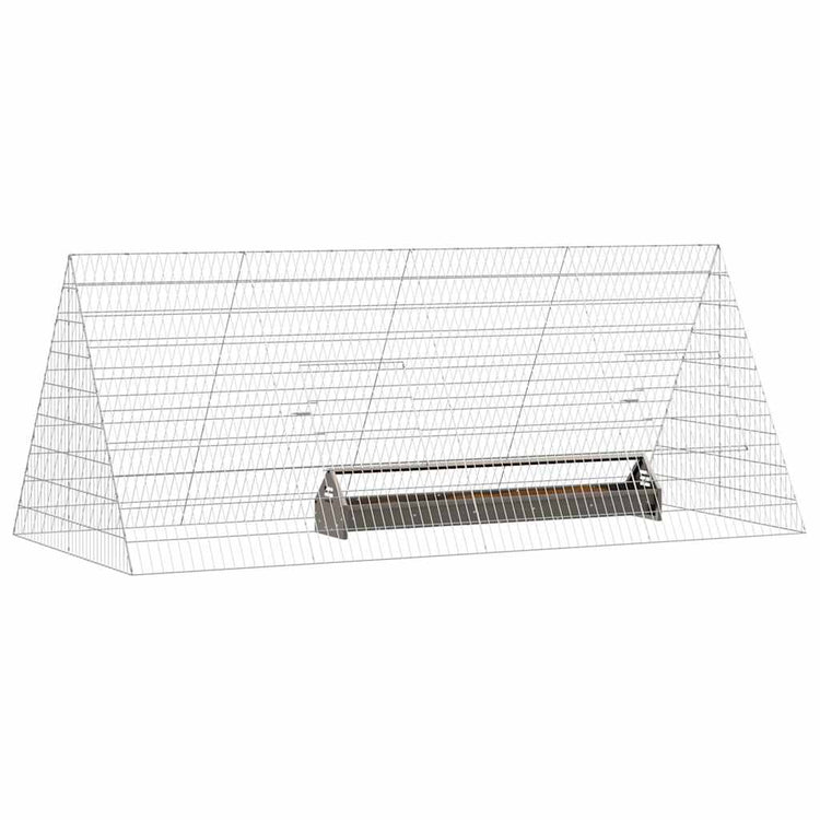 Vidaxx poulailler argent 215 x 100 x 85 cm acier galvanisé