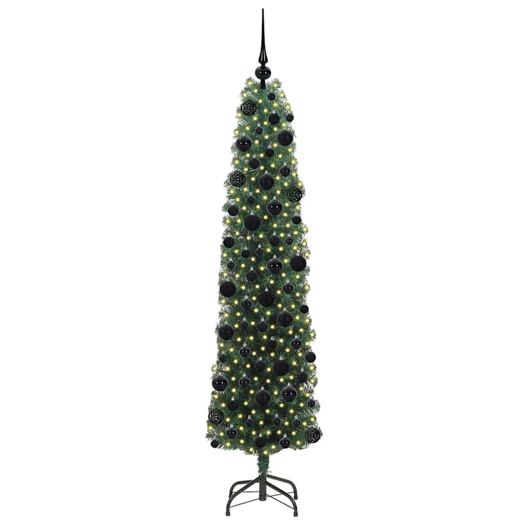 Vidaxx sapin de Noël artificiel vert 180 cm PVC et acier et plastique