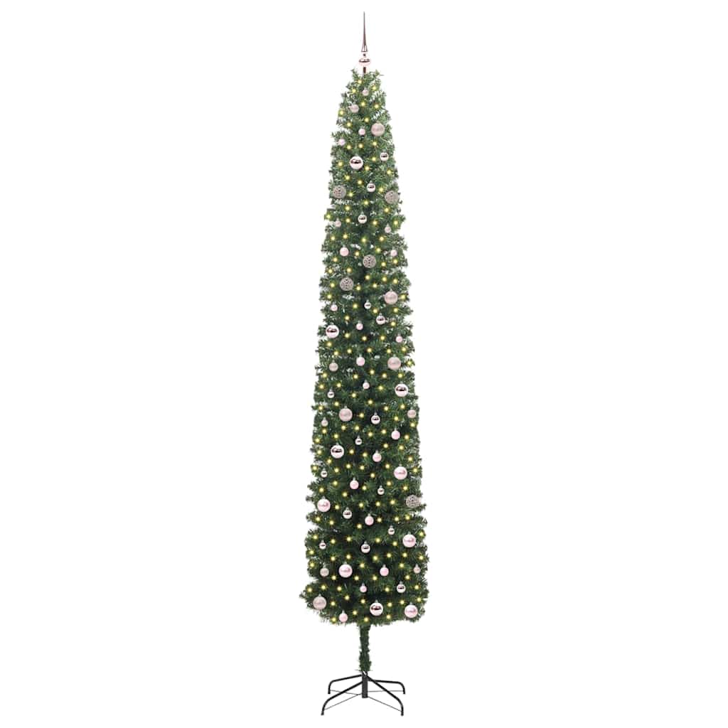 Vidaxx sapin de Noël artificiel vert 300 cm PVC et acier et plastique