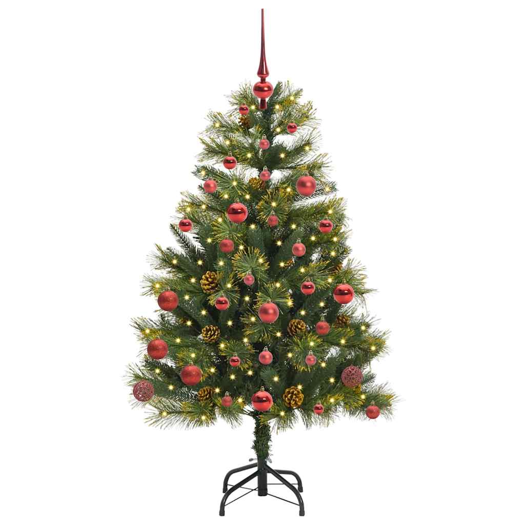 Vidaxx sapin de Noël artificiel articulé avec cônes vert 150 cm