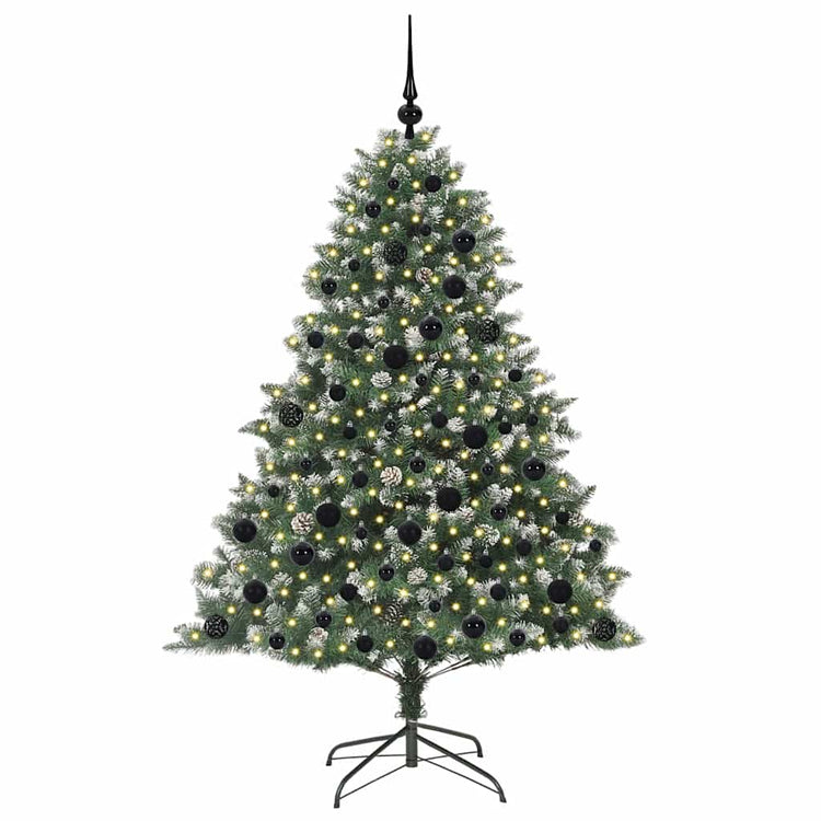 Vidaxx sapin de Noël artificiel avec 300 LED vert 180 cm PVC et plastique et acier