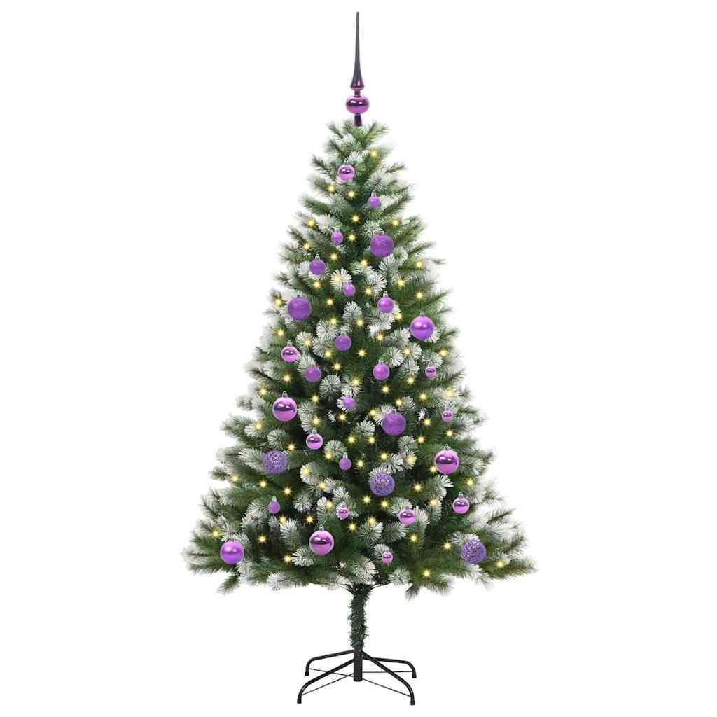 Vidaxl sapin de Noël artificiel articulé avec neige recouverte 150 cm