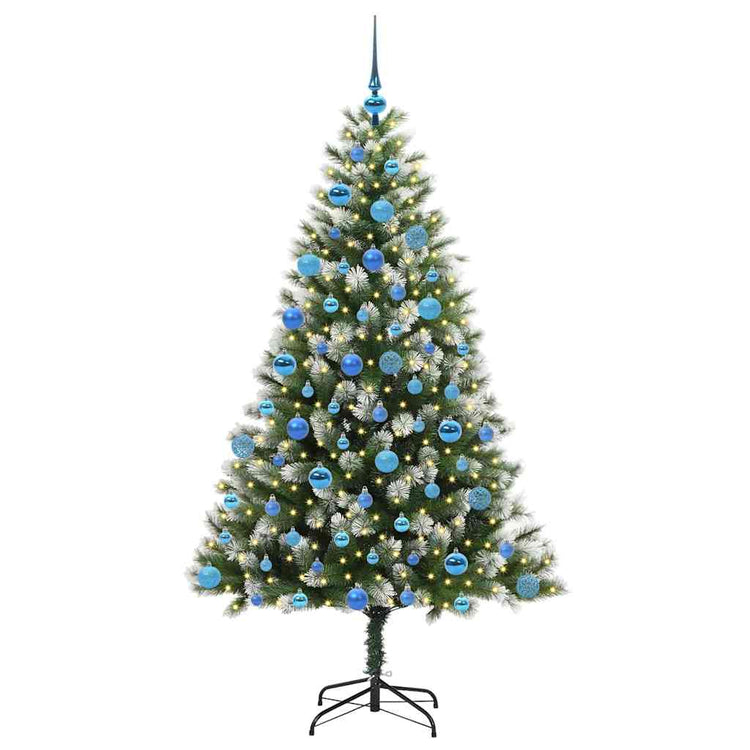 Vidaxl sapin de Noël artificiel articulé avec neige recouverte 180 cm