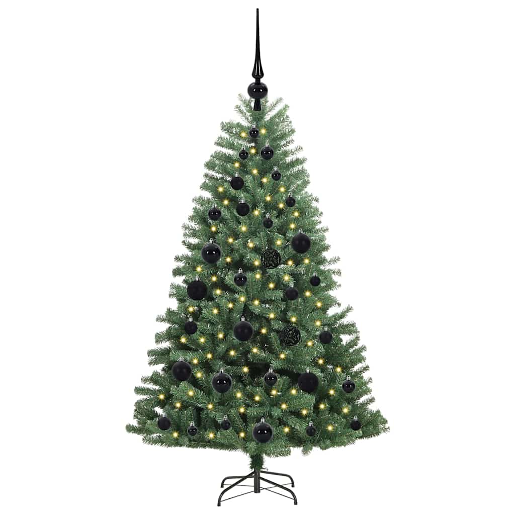 Vidaxx sapin de Noël artificiel pliant vert 120 cm PVC et métal