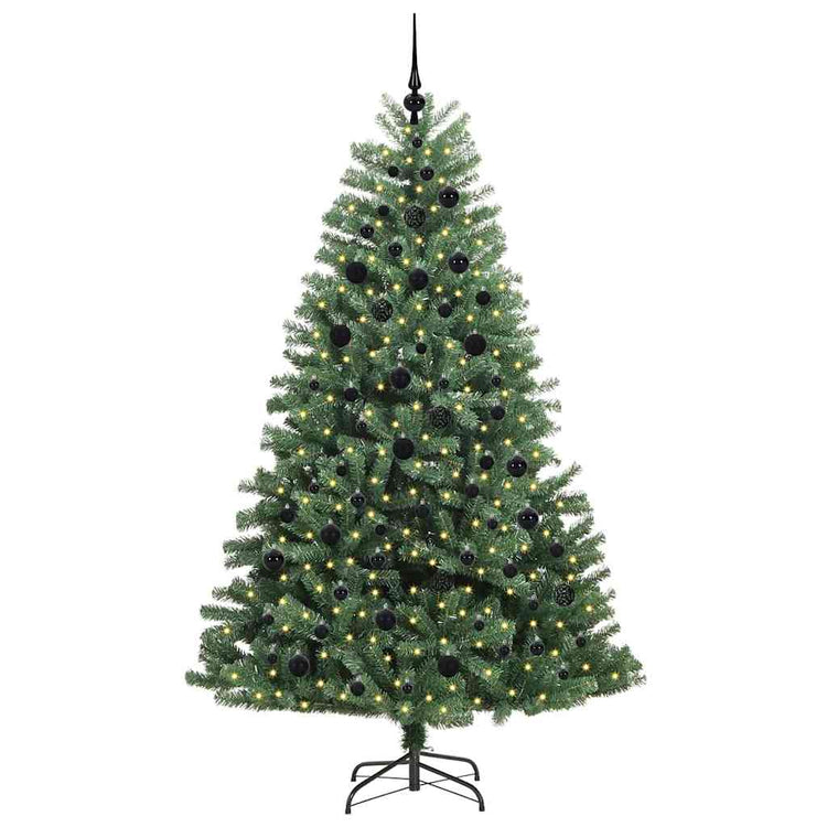 Vidaxx sapin de Noël artificiel pliant vert 210 cm PVC et métal