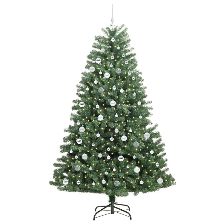 Vidaxx sapin de Noël artificiel pliant vert 210 cm PVC et métal