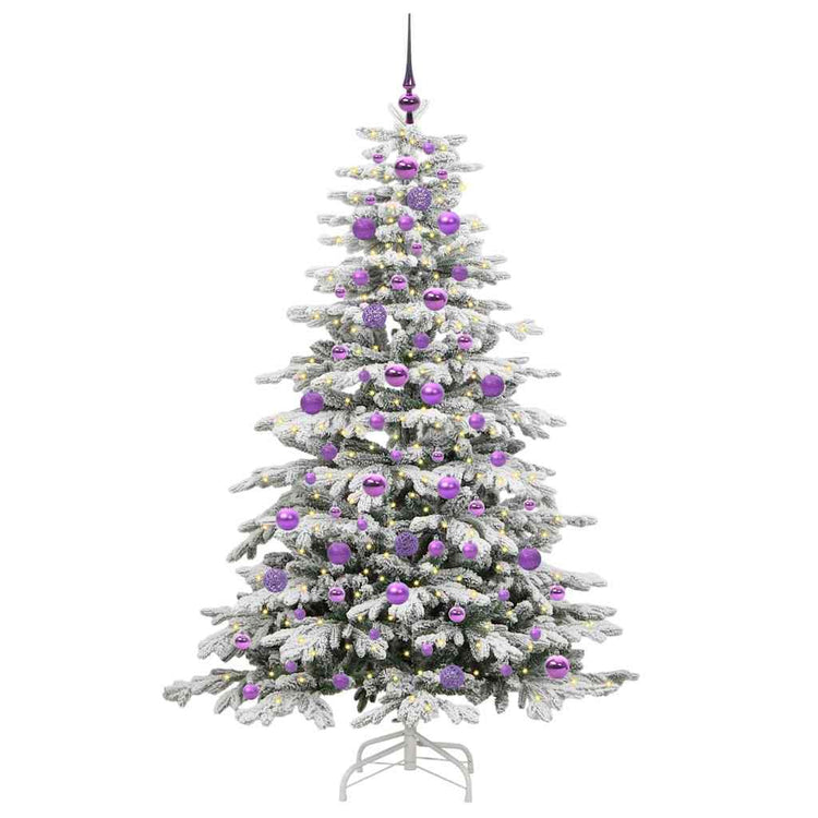 Vidaxx sapin de Noël artificiel pliant blanc 180 cm PE et PVC