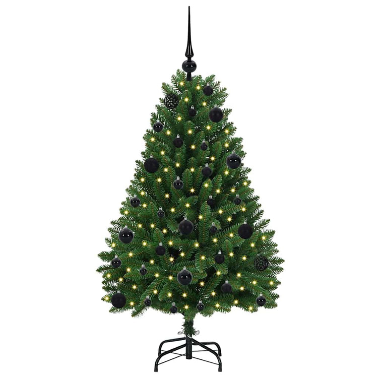 Vidaxx sapin de Noël artificiel avec 150 LED vertes, 120 cm PVC et métal