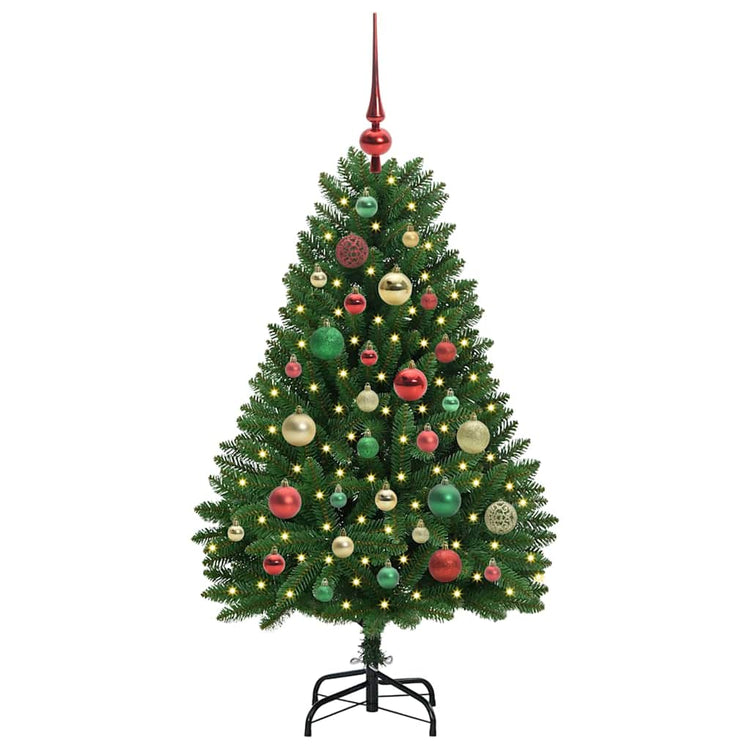 Vidaxx sapin de Noël artificiel avec 150 LED vertes, 120 cm PVC et métal