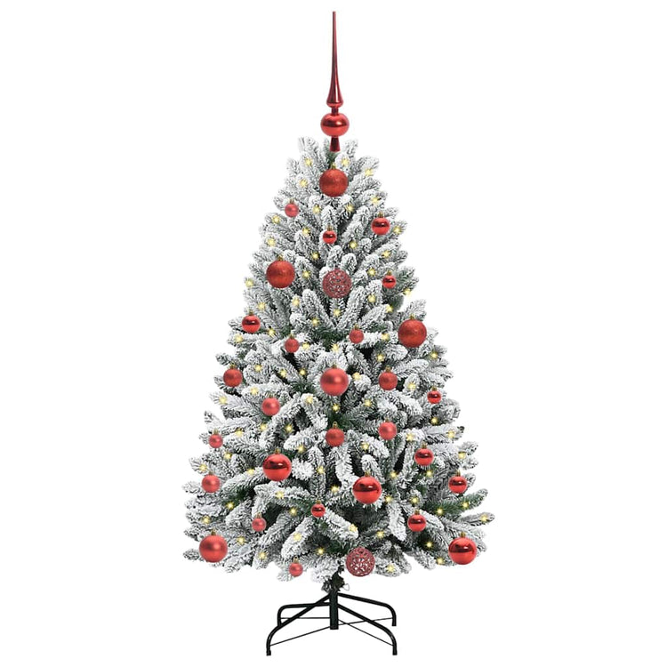 Vidaxx sapin de Noël artificiel avec 150 LED vert et blanc, 120 cm PVC et métal