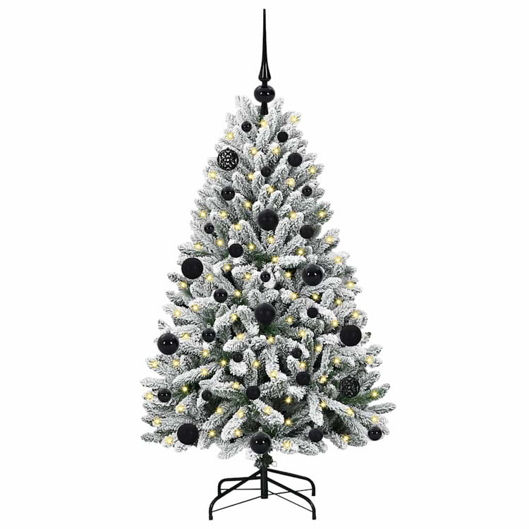 Vidaxx sapin de Noël artificiel avec 150 LED vert et blanc, 120 cm PVC et métal