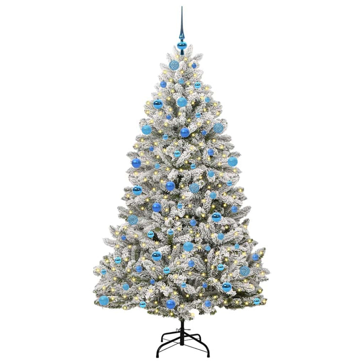 Vidaxx sapin de Noël artificiel avec 300 LED vert et blanc 180 cm PVC et métal