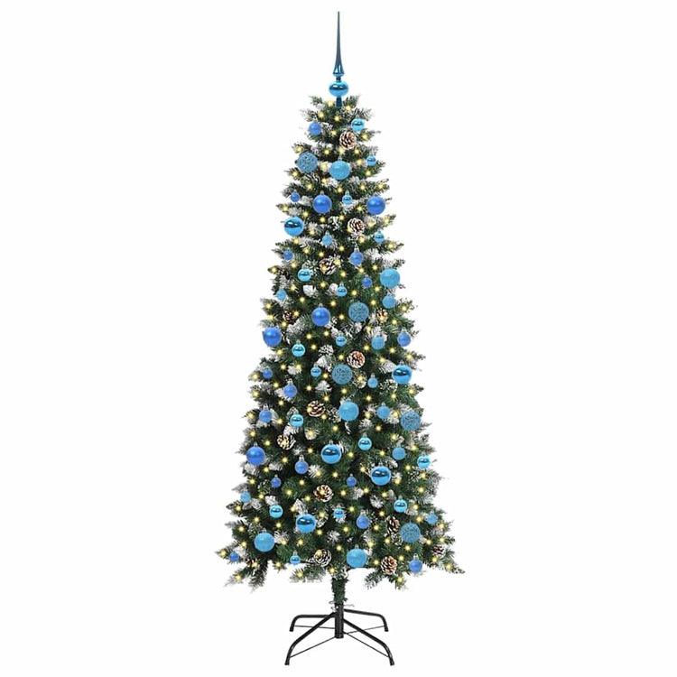 Vidaxx sapin de Noël artificiel avec 300 LED vert 180 cm PVC et plastique et acier
