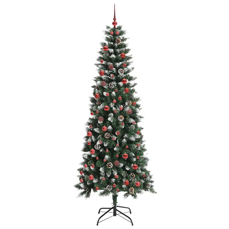 VidaXL sapin de Noël artificiel avec 300 LED vertes, 210 cm PVC et plastique et acier