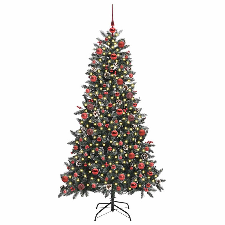 Vidaxx sapin de Noël artificiel avec 300 LED vert 180 cm PVC et plastique et acier