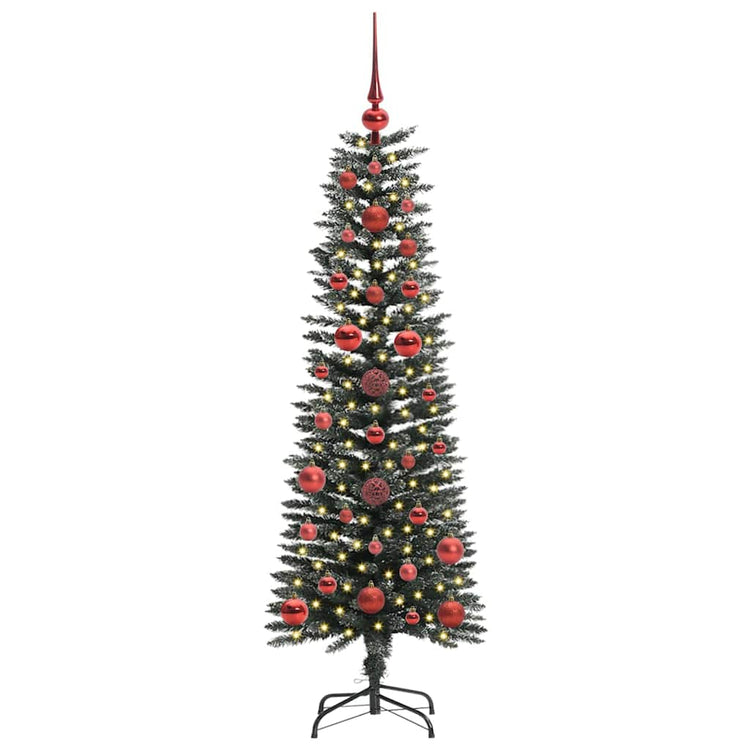 VidaXL sapin de Noël artificiel avec 150 LED vertes, 120 cm PVC et plastique et acier
