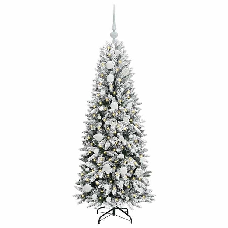 Vidaxx sapin de Noël artificiel blanc 120 cm PVC et plastique et acier et PE