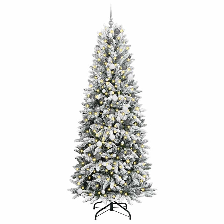 Vidaxx sapin de Noël artificiel blanc 240 cm PVC et plastique et acier et PE