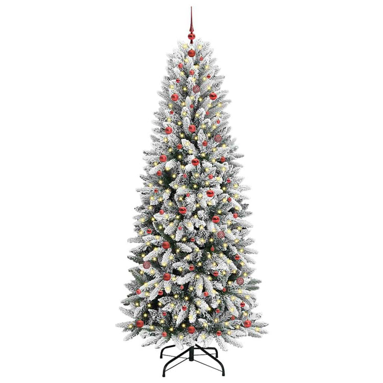 Vidaxx sapin de Noël artificiel blanc 240 cm PVC et plastique et acier et PE