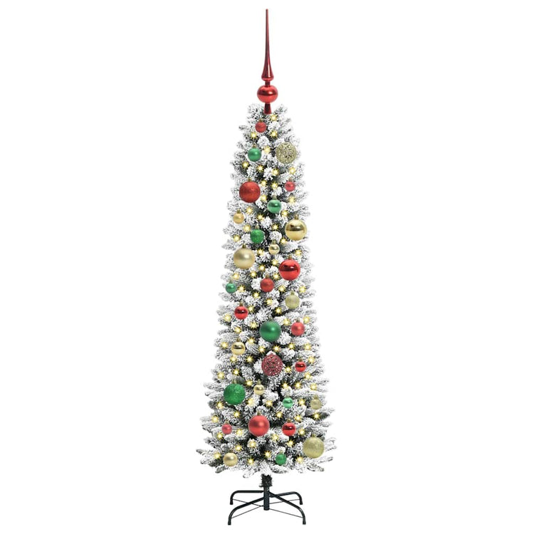 Vidaxx sapin de Noël artificiel avec 150 LED blanc 120 cm PVC et métal et plastique