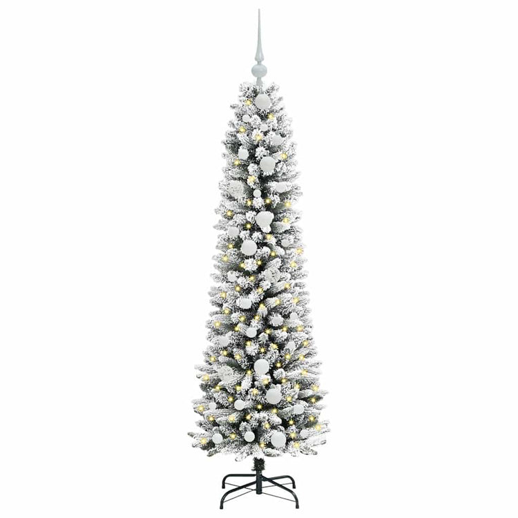 Vidaxx sapin de Noël artificiel avec 150 LED blanc 150 cm PVC et métal et plastique