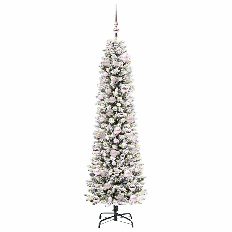 Vidaxx sapin de Noël artificiel avec 300 LED blanc 180 cm PVC et métal et plastique