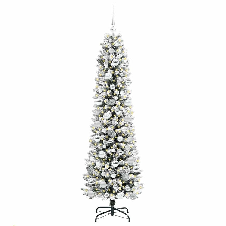 Vidaxx sapin de Noël artificiel avec 300 LED blanc 180 cm PVC et métal et plastique