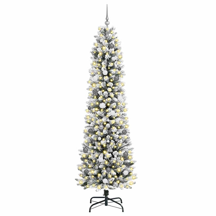 Vidaxx sapin de Noël artificiel avec 300 LED blanc 240 cm PVC et métal et plastique