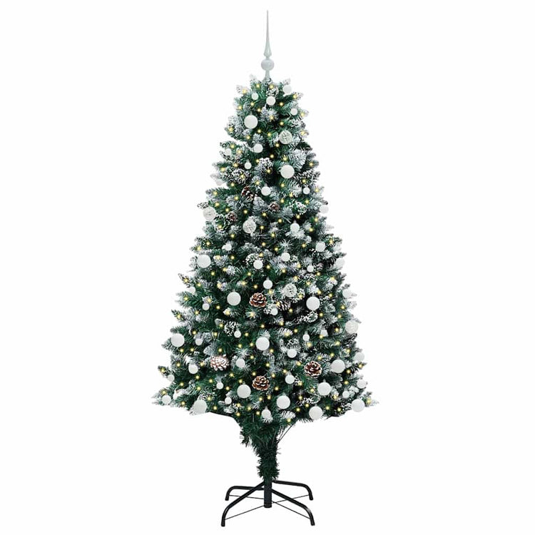 Vidaxx sapin de Noël artificiel vert 180 cm PVC et acier et plastique