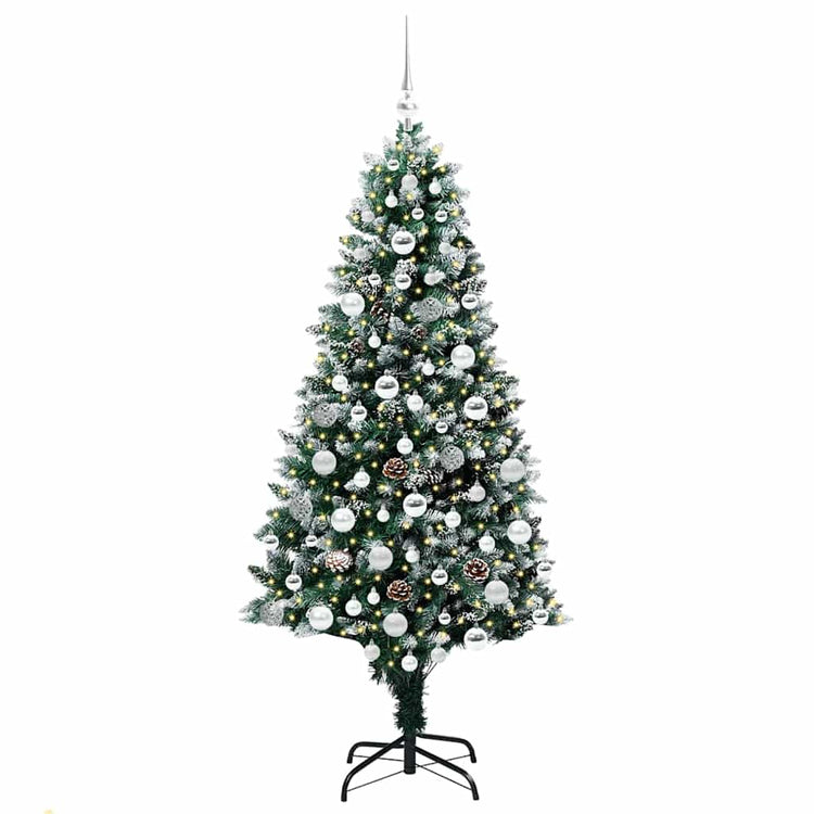 Vidaxx sapin de Noël artificiel vert 180 cm PVC et acier et plastique