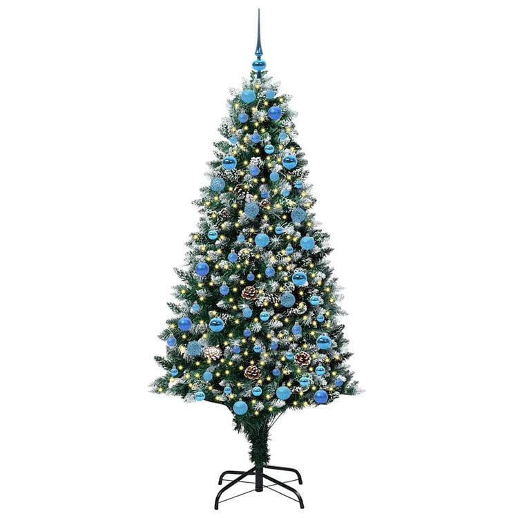 Vidaxx sapin de Noël artificiel vert 180 cm PVC et acier et plastique
