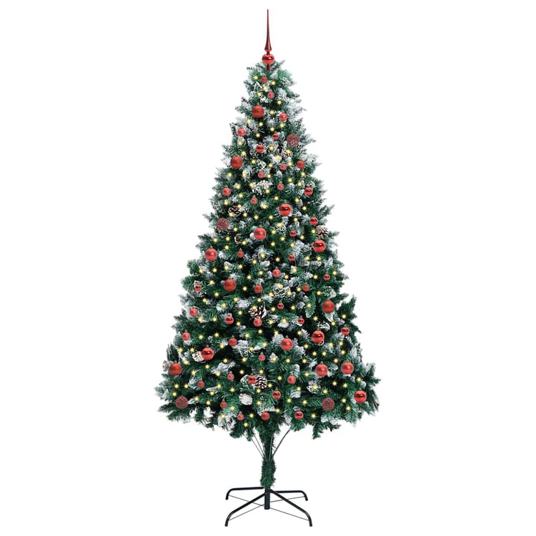Vidaxx sapin de Noël artificiel vert 210 cm PVC et acier et plastique