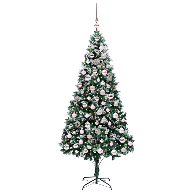 Vidaxx sapin de Noël artificiel vert 210 cm PVC et acier et plastique