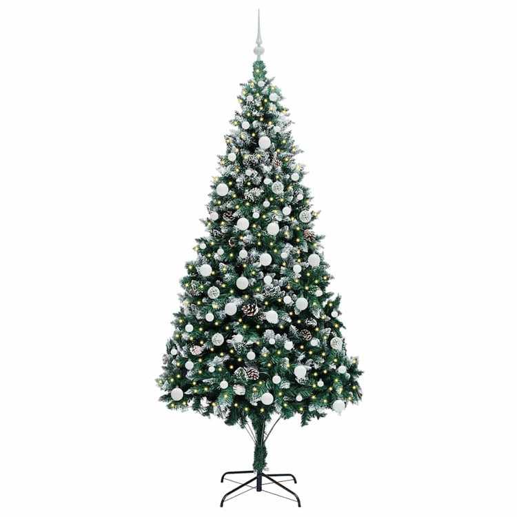 Vidaxx sapin de Noël artificiel vert 210 cm PVC et acier et plastique