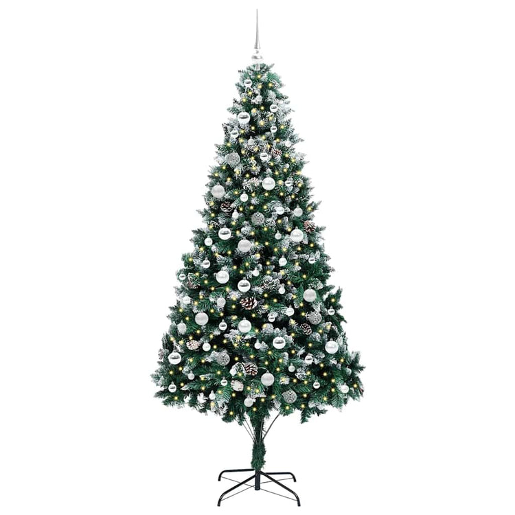 Vidaxx sapin de Noël artificiel vert 210 cm PVC et acier et plastique