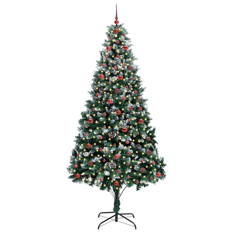Vidaxx sapin de Noël artificiel vert 240 cm PVC et acier et plastique