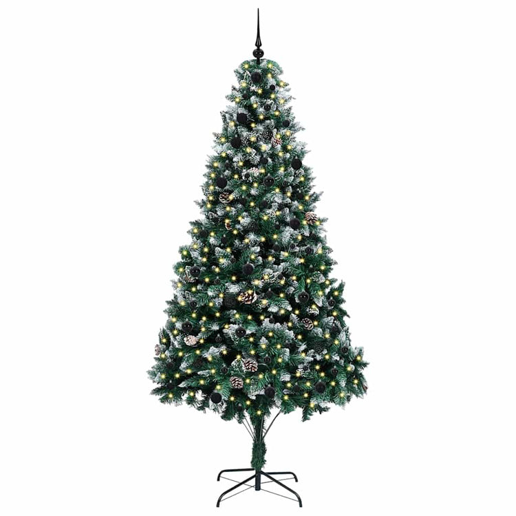 Vidaxx sapin de Noël artificiel vert 240 cm PVC et acier et plastique
