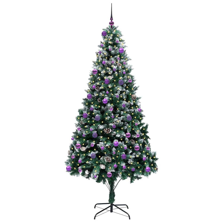 Vidaxx sapin de Noël artificiel vert 240 cm PVC et acier et plastique