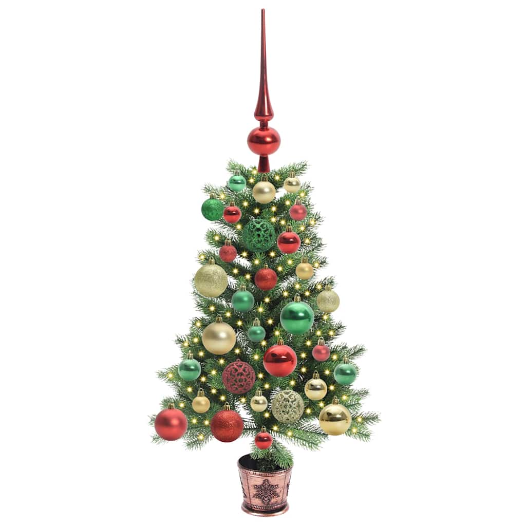 VidaXL Sapin de Noël avec 150 LED avec standard vert 65 cm PE