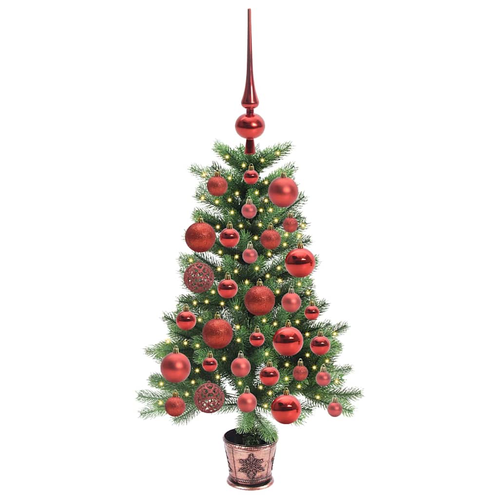 VidaXL Sapin de Noël avec 150 LED avec standard vert 90 cm PE