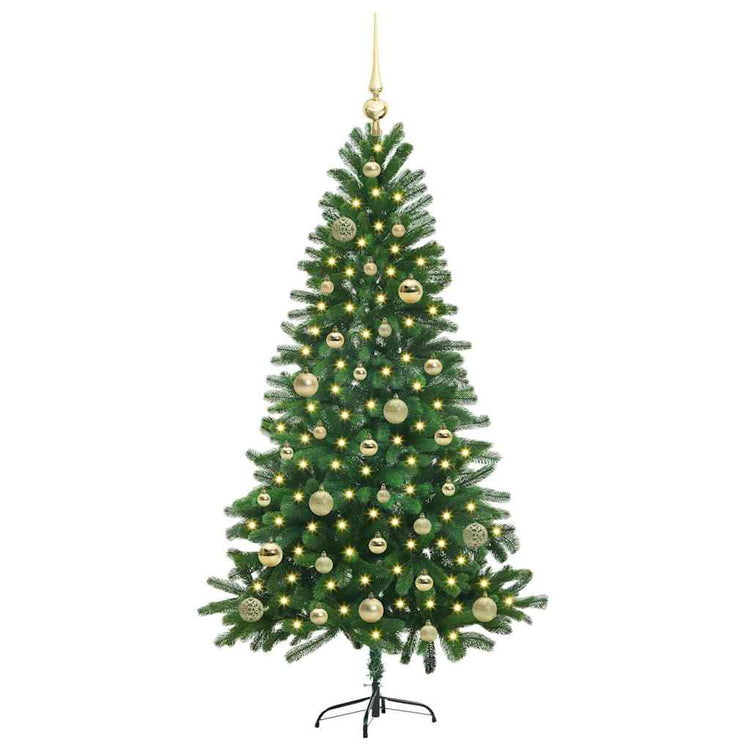 VidaXL Sapin de Noël avec 150 LED avec standard vert 150 cm PE